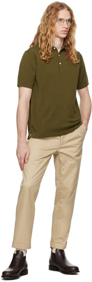 Bukser BEAMS Beams Plus 1 Pleat Trousers Beige | 3823-0111-874, 3