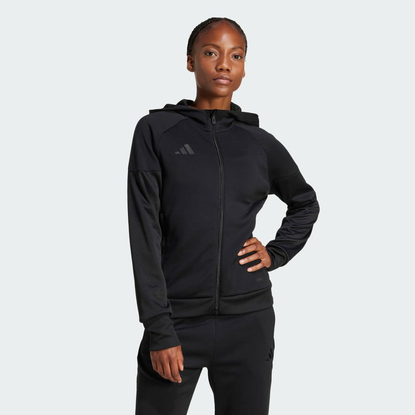 Sweatshirt adidas Performance Tiro 25 Full-Zip Hoodie Sort | JD9079