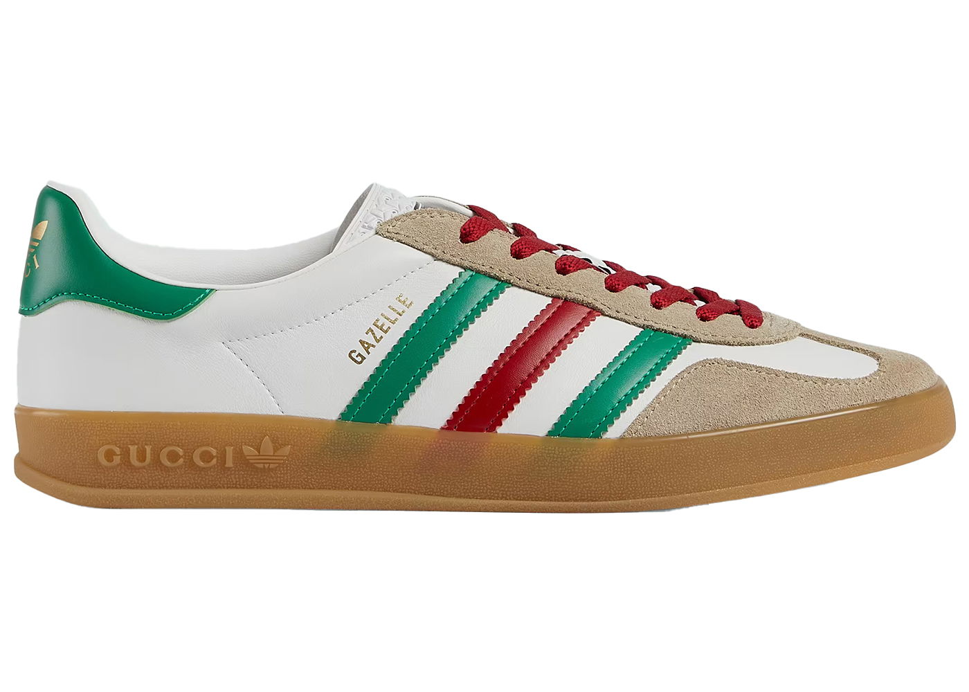Sneakers og sko adidas Originals Gucci x Gazelle White Green Red Hvid | 726487 AAA43 9547, 0