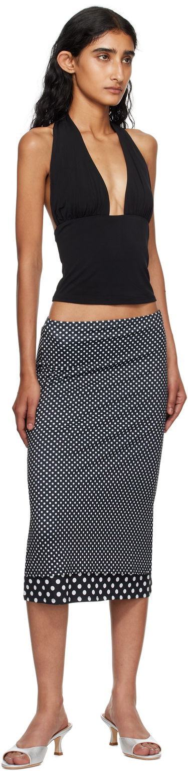 Nederdel Miaou Miaou Maria Polka Dot Maxi Skirt Sort | 4064VISBWP, 3