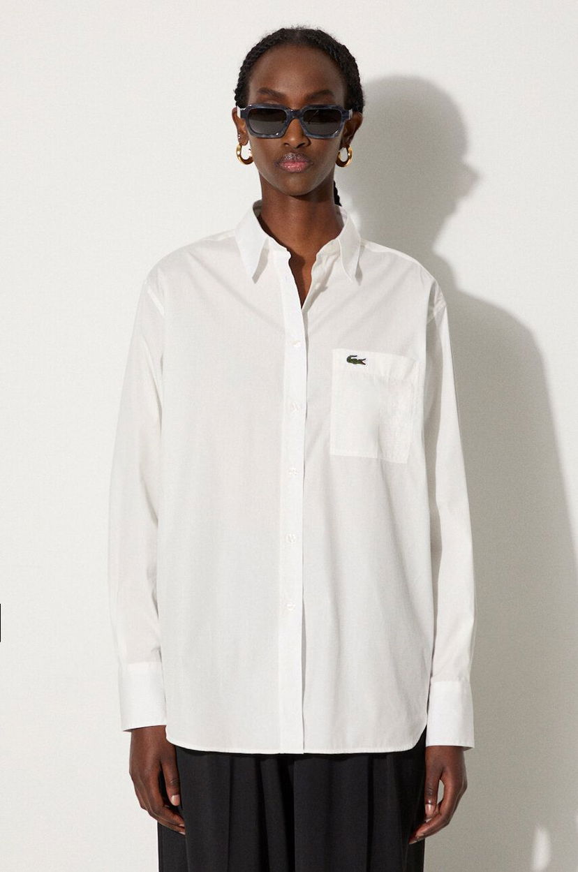 Skjorte Lacoste Relaxed Fit Shirt Hvid | CF7706