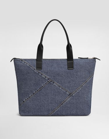Mulepose Dolce & Gabbana Patchwork Denim Shopper Tote Bag Blå | BM2375AQ76089853, 3