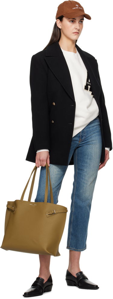 Sweatshirt Anine Bing Anine Bing Miles Oversized Letterman Sweatshirt Hvid | A-08-10074-OFW1, 3