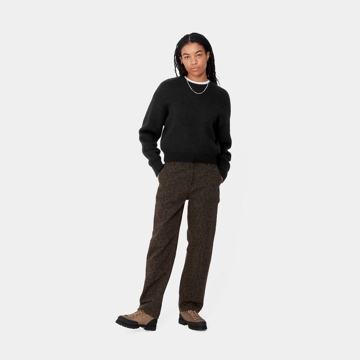 Sweater Carhartt WIP Merton Cropped Crewneck Sweater Sort | I033910_8, 1