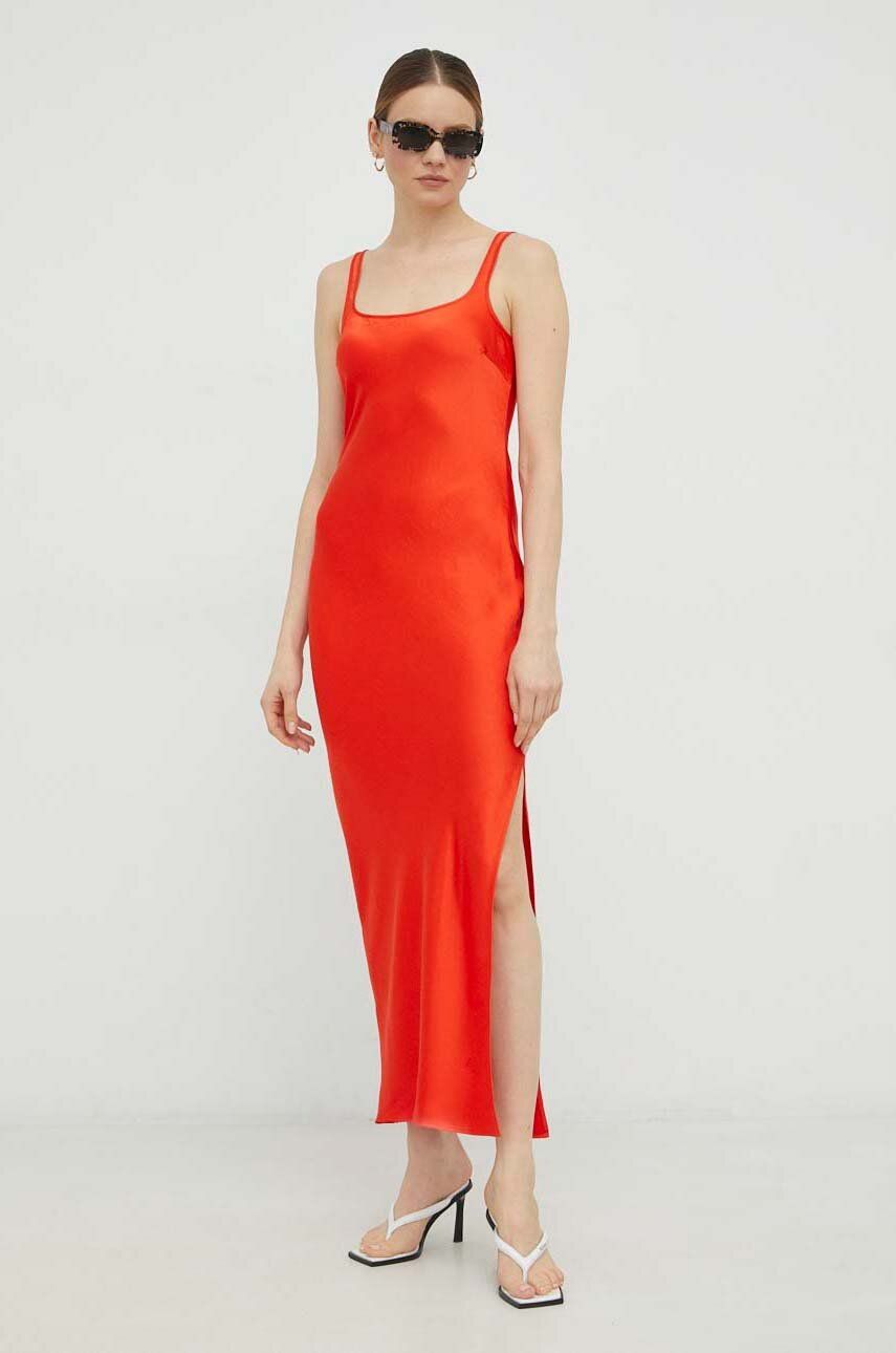 Kjole Samsoe Samsoe Sunna Slim Fitting Dress Orange | F23100173, 0