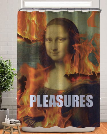 Home decor Pleasures Burning Mona Lisa Shower Curtain Flerfarvet | P25SU072ULTI, 3