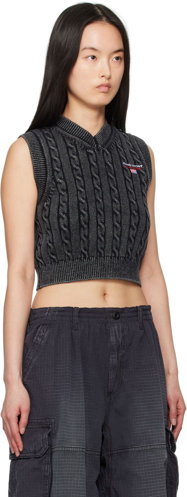 Sweater Alexander Wang Alexander Wang.t Organic Cotton Cable Knit Vest Rød | 4KC2251045, 4