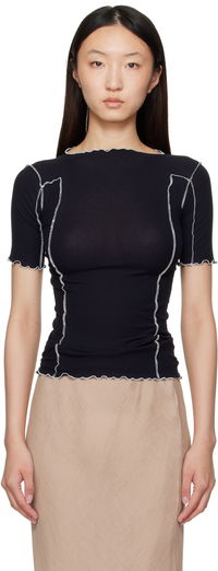 Baserange Lettuce Edge Ribbed T-Shirt