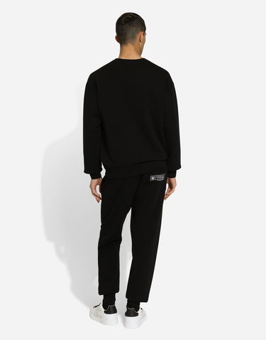 Joggingbukser Dolce & Gabbana Black Jersey Jogging Pants With Logo Sort | GV2VHTG7NYDN0000, 2