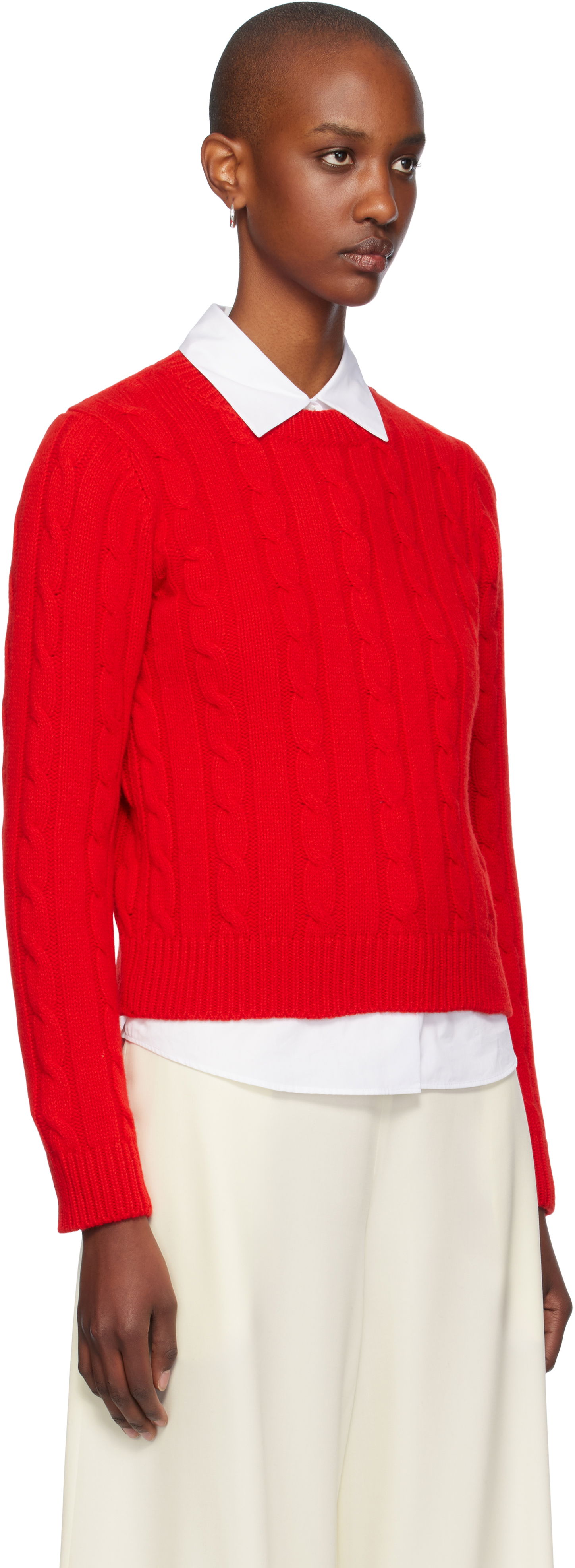 Sweater &Daughter Cable Crewneck Sweater Rød | F2304, 1