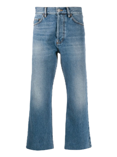 Jeans Balenciaga Cropped Straight Leg Jeans Blå | 594609TDW144065