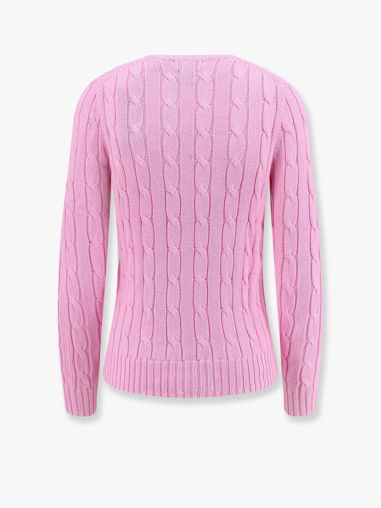 Sweater Polo by Ralph Lauren Pink Cable Knit V-Neck Sweater Lyserød | 211891641004, 1