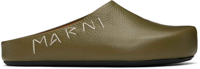 Tøj Marni Marni Fussbett Sabot Loafers Grøn | SBMR001400 P6533