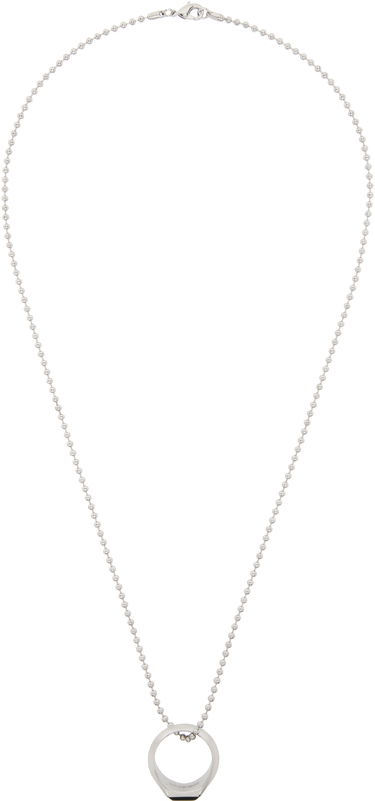 Halskæde DSQUARED2 Dsquared2 D2 Hedonism Punk Ring Necklace Metalisk | NEM0011-13420001-M885, 0