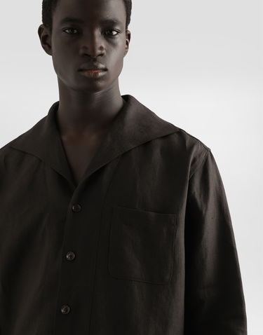 Skjorte Dolce & Gabbana Dolce & Gabbana Three-Button Linen Shirt Brun | G5ND3TFU4JBM3977, 3