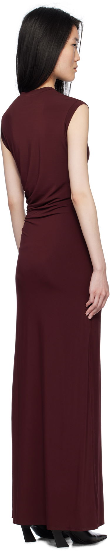 Kjole Stella McCartney Stella McCartney Sleeveless Maxi Dress Bourgogne | 6J03733SPZ76, 2