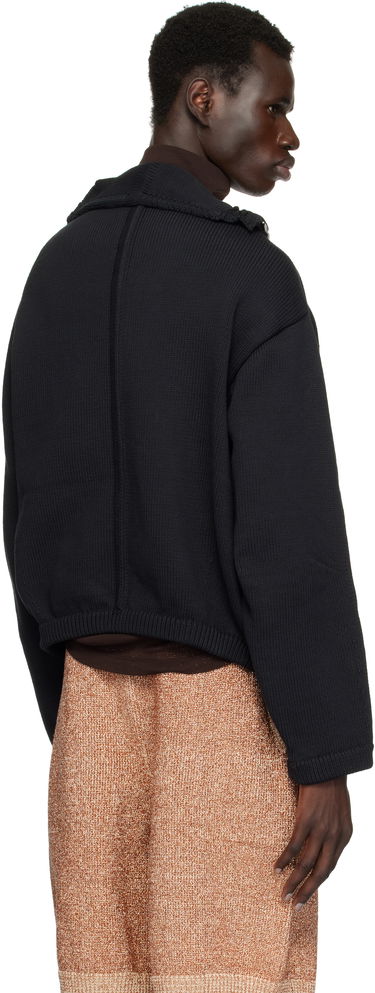 Sweater Dries Van Noten Dries Van Noten Zip Cotton Sweater Sort | 251-021225-1704, 2