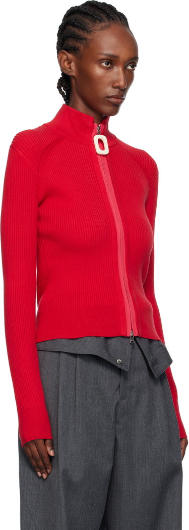 Sweater JW Anderson JW Anderson Fitted Zip-Up Sweater Sort | KW1353-YN0398, 4