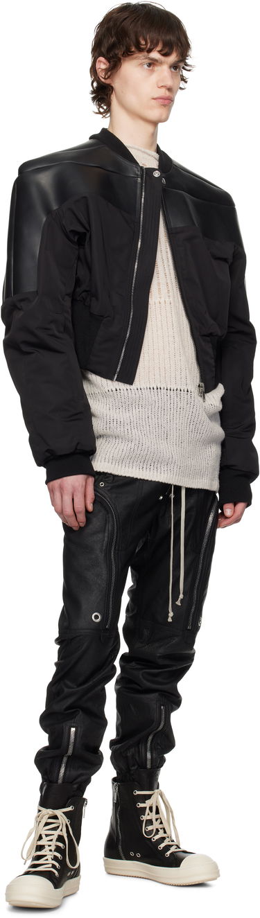 Cargo bukser Rick Owens Rick Owens Hollywood Bauhaus Leather Cargo Pants Sort | RU01E5377 LBA, 3