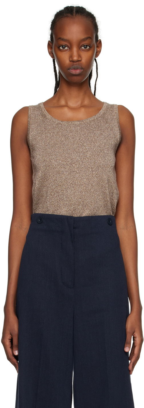 Tanktop Max Mara Elica Tank Top Brun | 2393611232600 MM12134