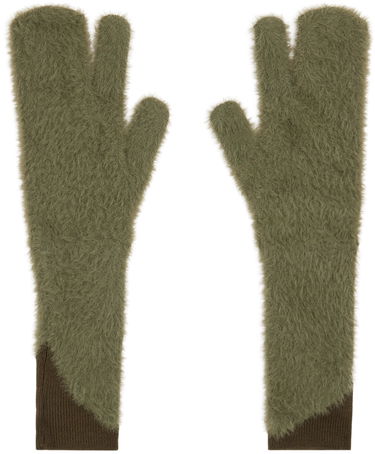 Handsker Maison Margiela Furry Worn Out Mitts Grøn | S62TS0062 M13073, 1