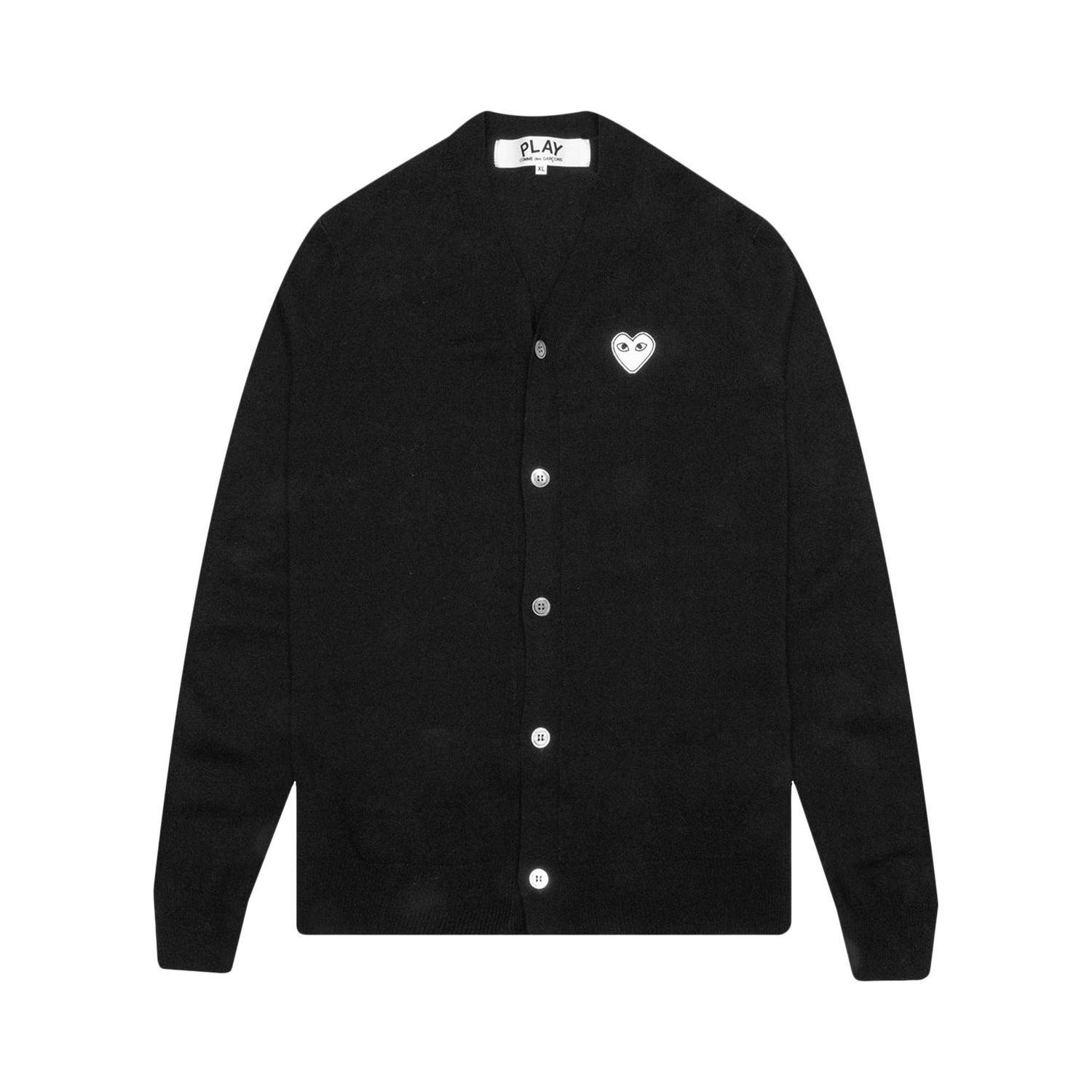 Sweater Comme des Garçons PLAY V-Neck Cardigan Sort | AZ N062 051 1, 1