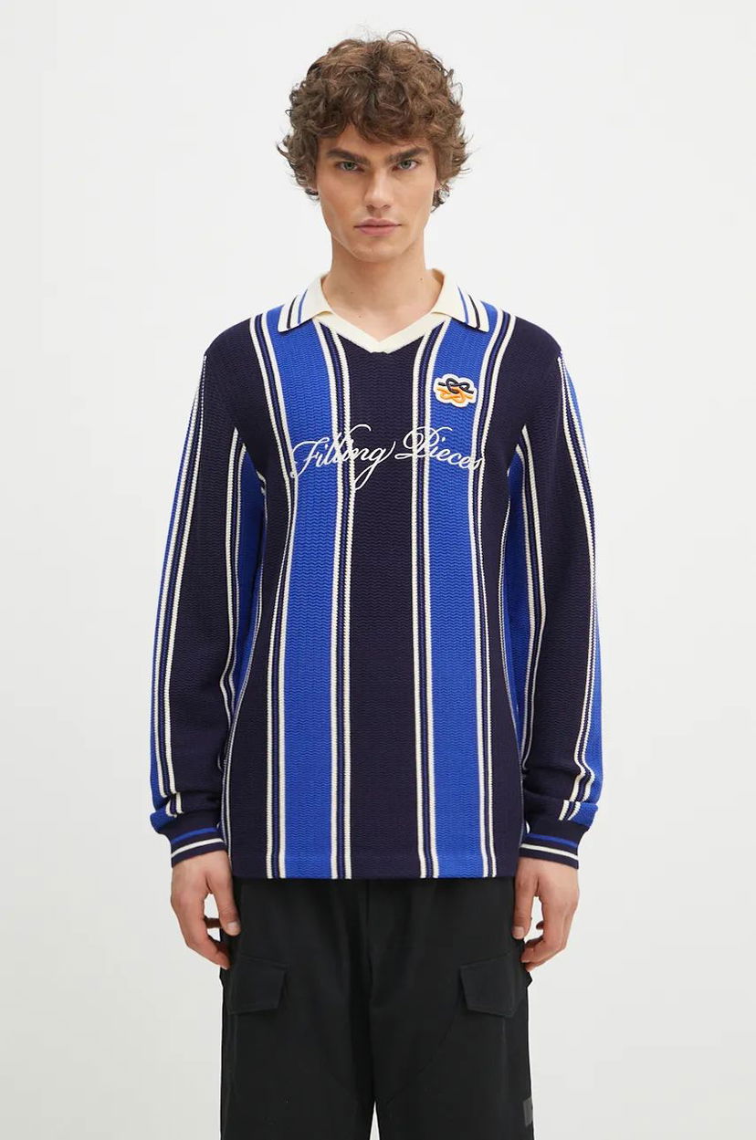 Sweater Filling Pieces Knit Football Jersey Sweater Blå | 91099041925