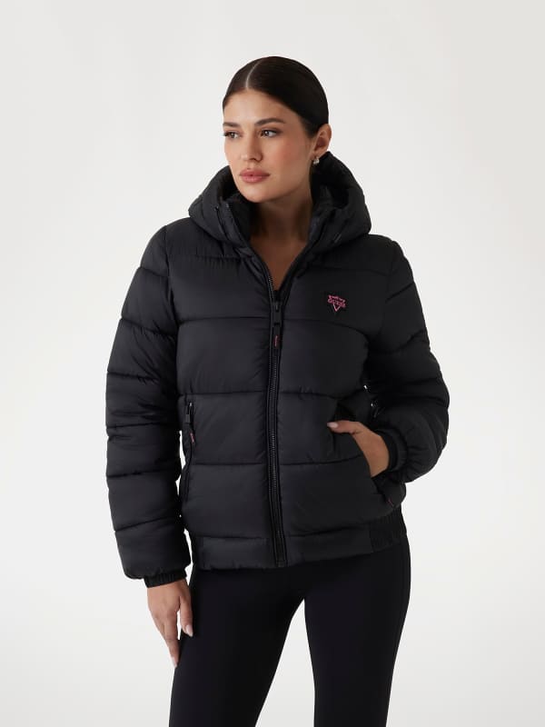 Puffer jakke GUESS Water Repellent Puffer Jacket Sort | W4PL3MWH0J0, 0