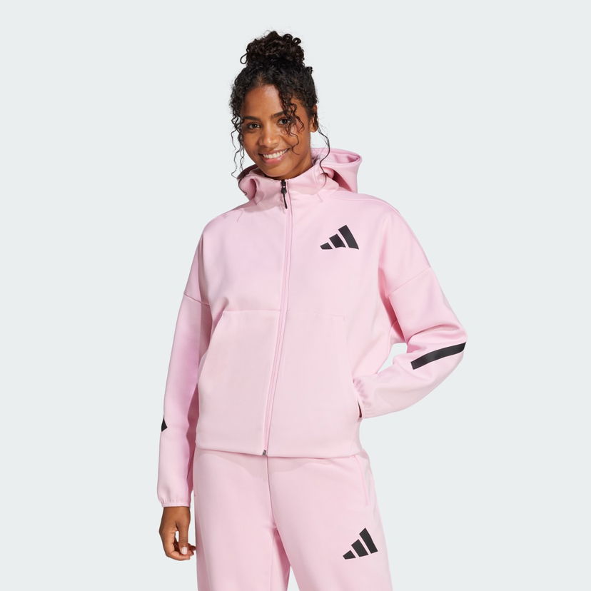Sweatshirt adidas Performance Z.N.E. Full-Zip Hoodie Lyserød | JC5393