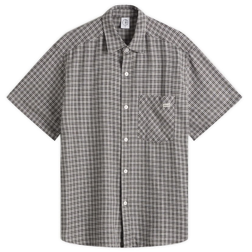 Skjorte Polar Skate Co. Polar Skate Co. Mitchell Short Sleeve Shirt, Size Large Grå | PSC-CO-65