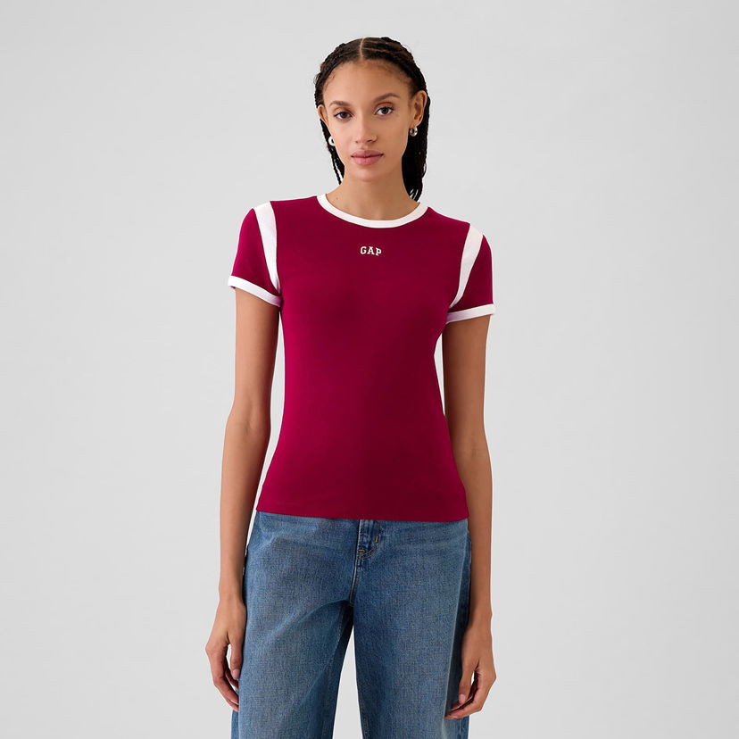 T-shirt GAP T-shirt Shortsleeve Logo Tee Beet Red XS Rød | 534391-02
