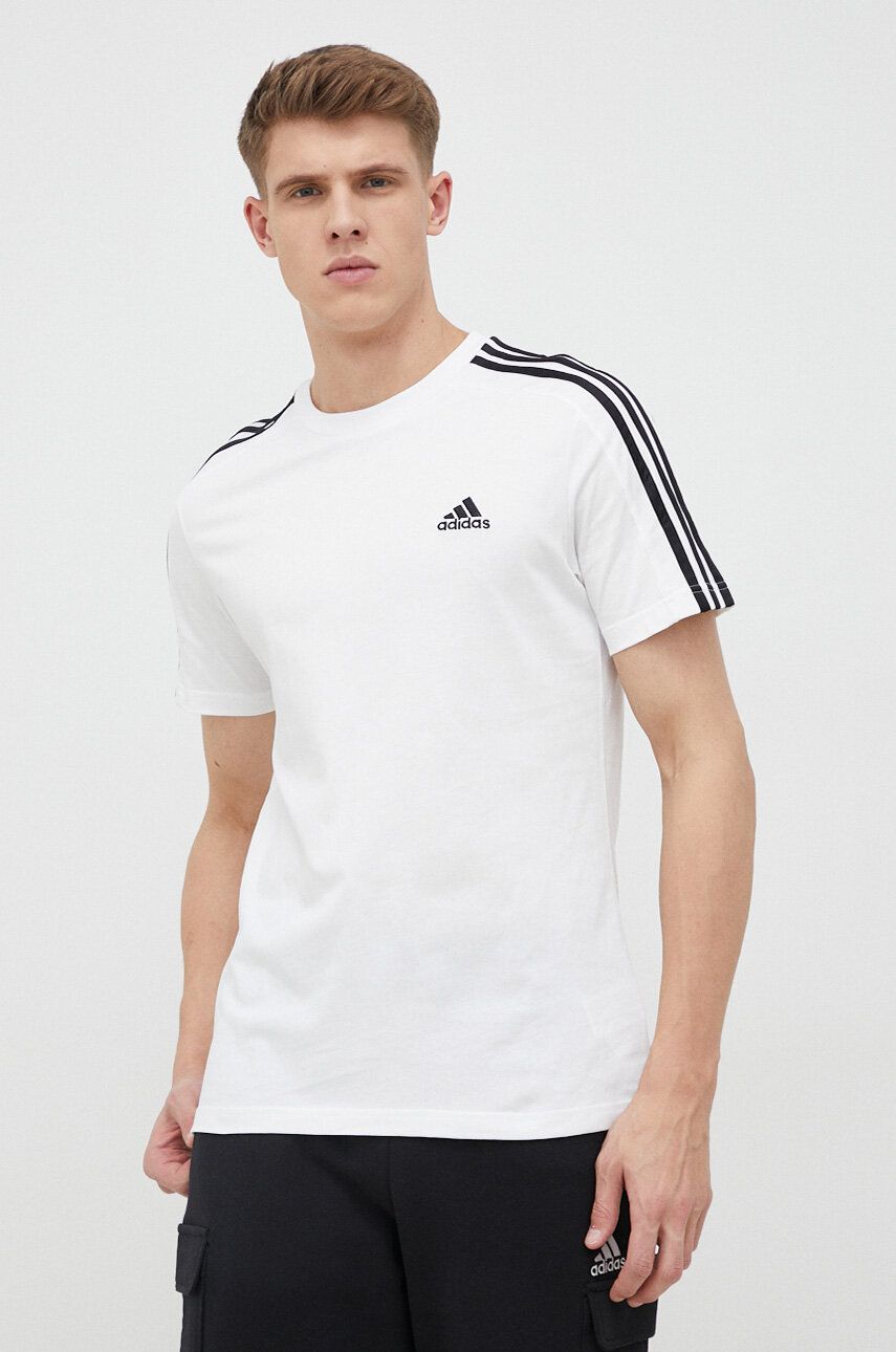 T-shirt adidas Originals Essentials Single Jersey 3-Stripes Hvid | IC9336, 0