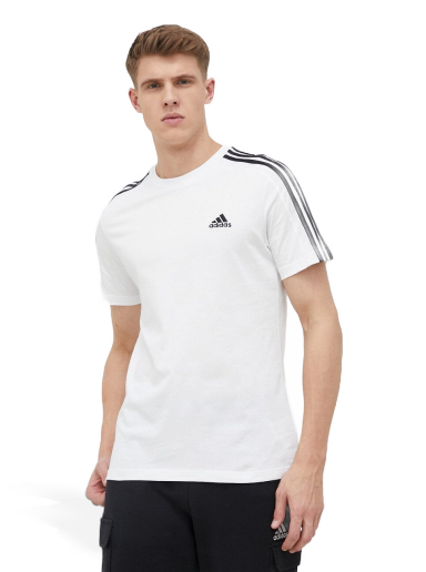 T-shirt adidas Originals Essentials Single Jersey 3-Stripes Hvid | IC9336