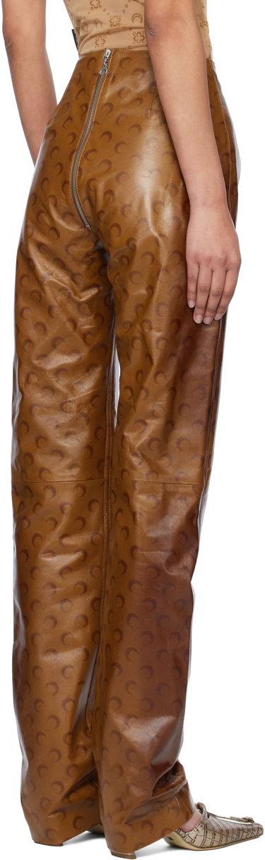 Bukser Marine Serre Marine Serre Moon Airbrushed Leather Pants Brun | WPA153A CLEA0050, 2