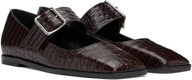 Skopleje Aeyde Aeyde Sunny Buckle Ballerina Flats Brun | A11-FL-GRZS15FL127-FW24-953-065, 3