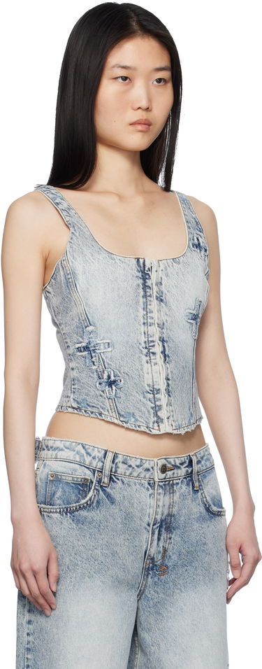 Tanktop Ksubi Ksubi Gigi Bustier Klassic Kraftwerk Denim Tank Top Blå | WPS25FT002, 1