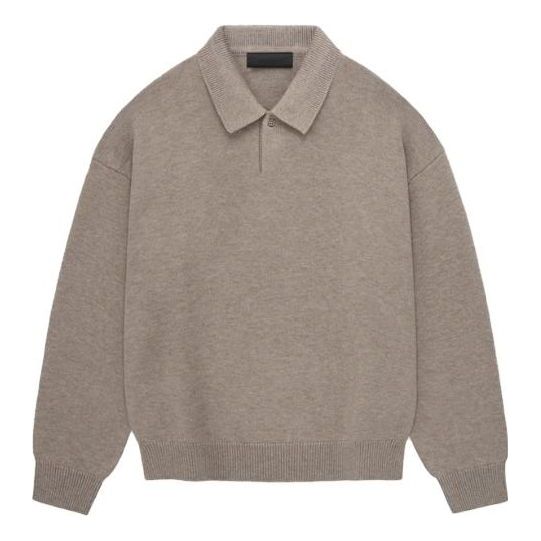 Sweater Fear of God Essentials Knit Polo Shirt Brun | 192BT232184F