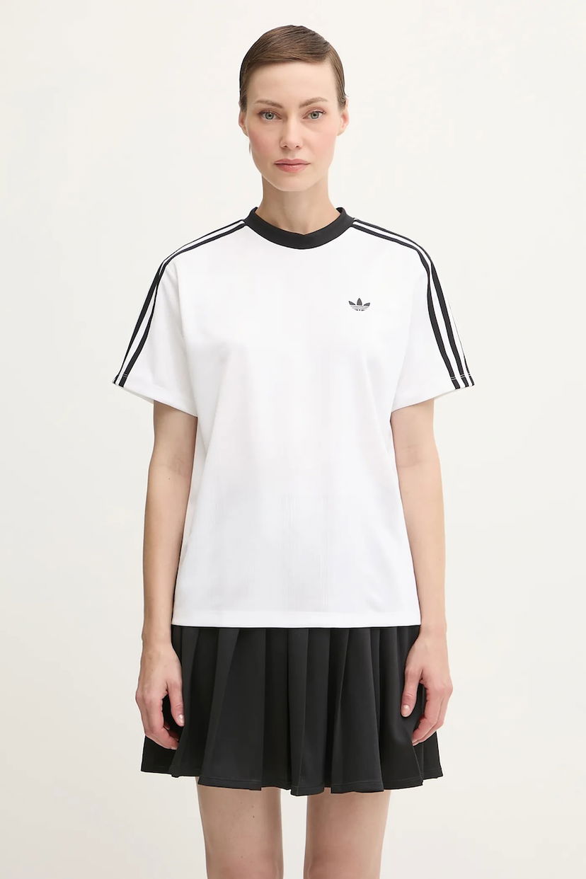 T-shirt adidas Originals adidas Originals Jacquard Tee Hvid | JV9647