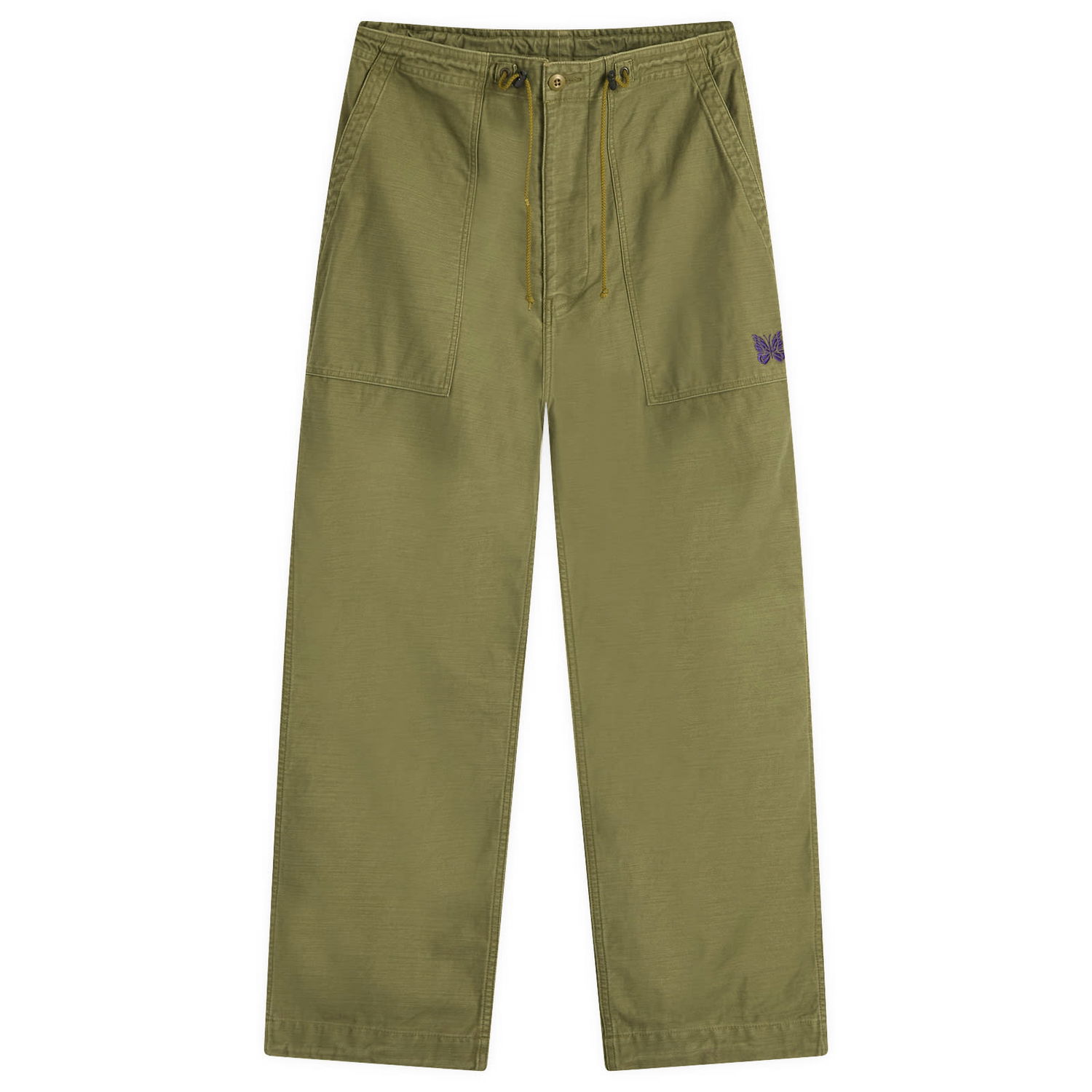 Cargo bukser Needles Needles Fatigue Pants, Size Large Grøn | QV147-A, 0