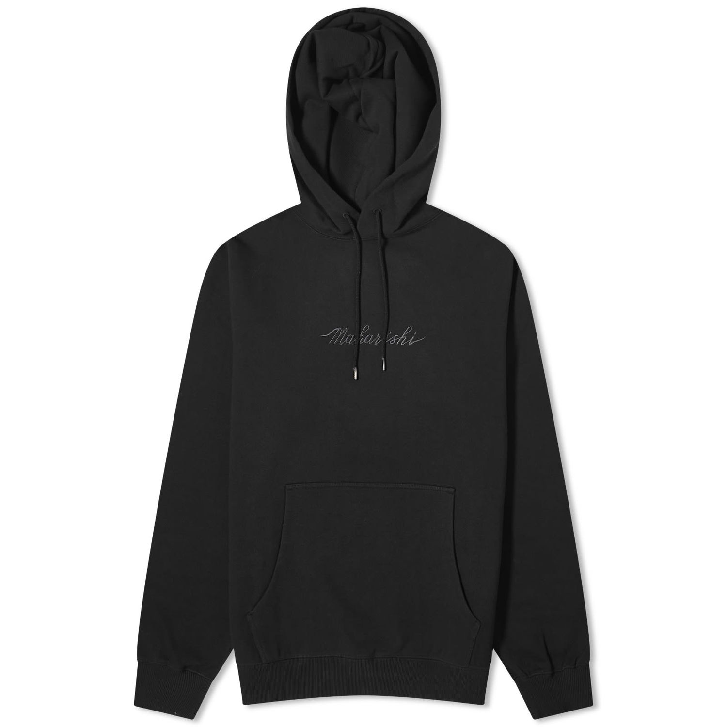 Sweatshirt Maharishi Embroided Popover Hoodie Sort | 4622-BLK, 0