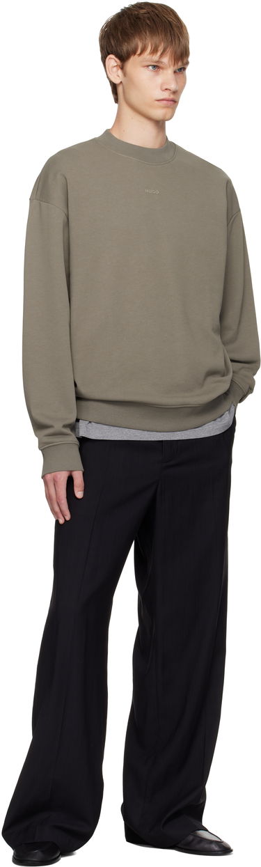 Sweater BOSS Cotton-Terry Logo Sweater Sort | 50525892, 3