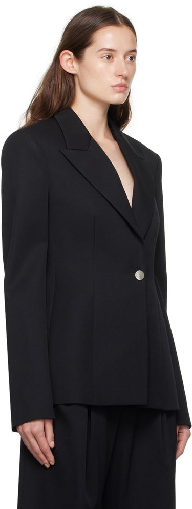 Jakke The Attico The Attico Peaked Lapel Blazer Sort | 241WCG61 W046, 1