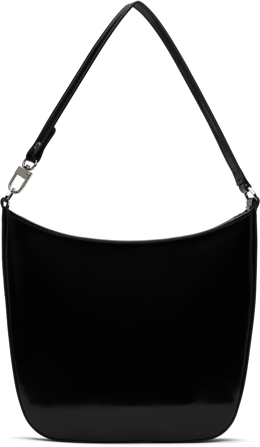 Skuldertaske BY FAR Patent Leather Shoulder Bag Sort | MWBSB053CL017BK001PL