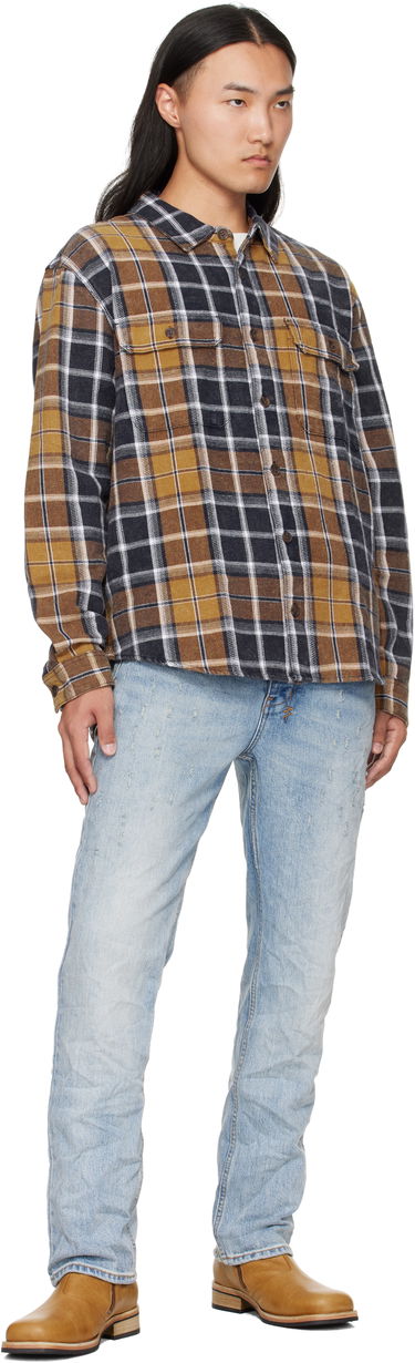 Skjorte Ksubi Ksubi Rosebowl Long Sleeve Plaid Shirt Gul | MFA25SH021, 3