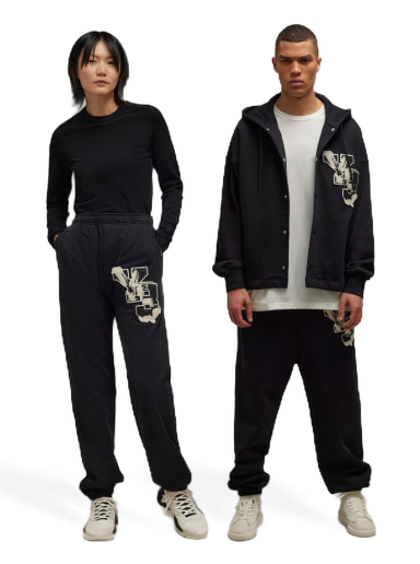 Joggingbukser Y-3 Graphic French Terry Sort | IQ2128