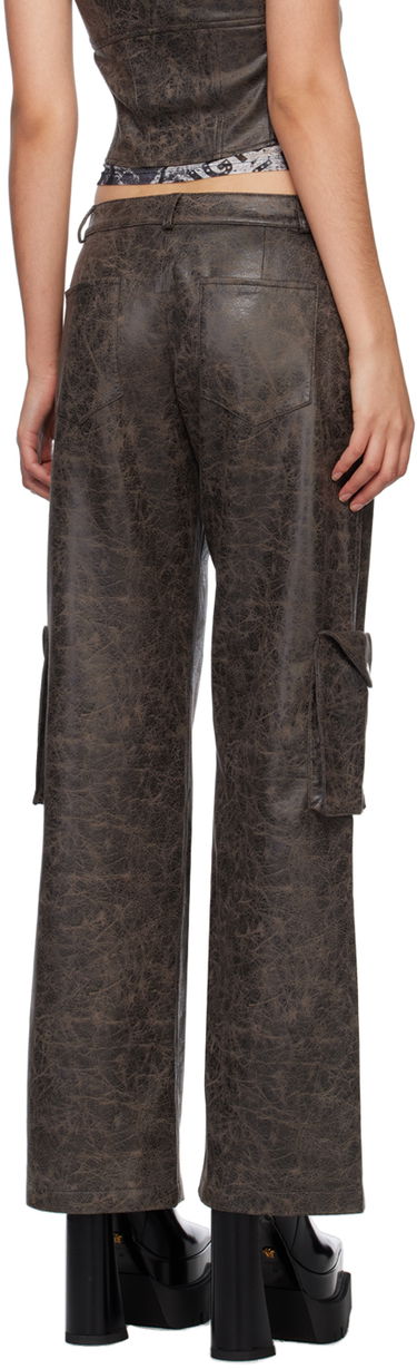 Cargo bukser Miaou Miaou Elias Faux-Leather Cargo Pants Brun | 1034DVSVAR, 2