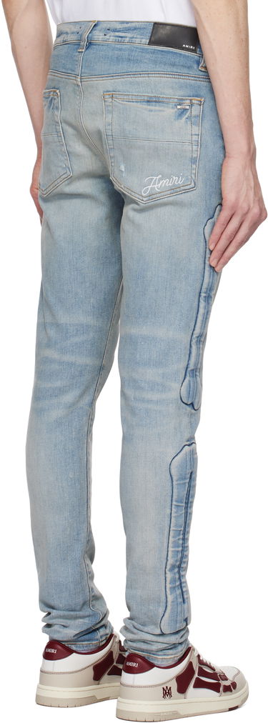 Jeans AMIRI AMIRI 3D Bones Skinny Jeans Blå | AMDNSY1132, 2