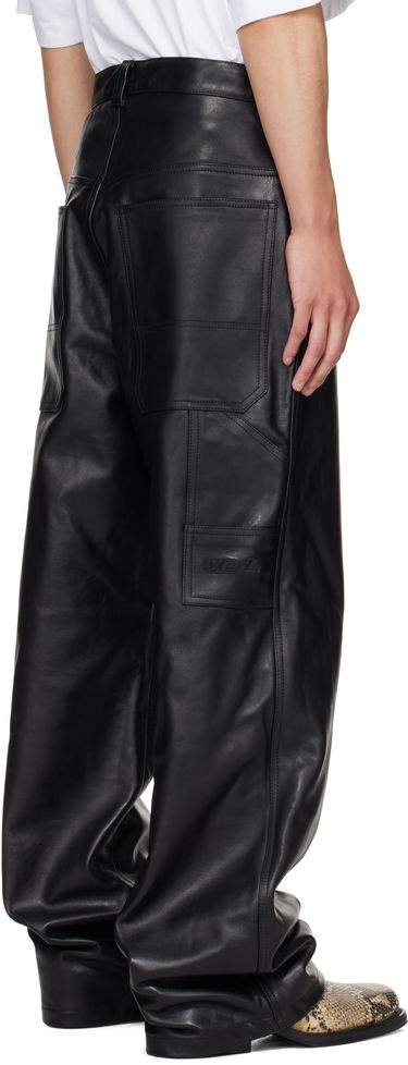 Bukser VETEMENTS VETEMENTS Hip Hop Leather Pants Sort | UH76LP250B, 2