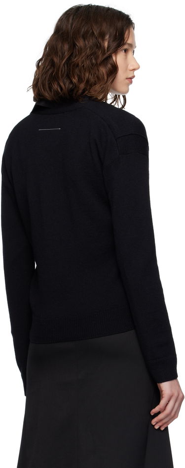 Sweater Maison Margiela MM6 Maison Margiela Wool Knit Cardigan Sort | S52HP0032 M13139, 2