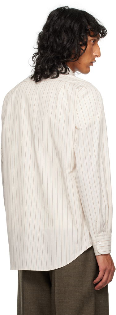 Skjorte The Row Luigi Striped Shirt Beige | 805-W3498, 2